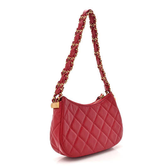 CHANEL CRUMPLED QUILTED CALFSKIN SMALL CHANEL 19 HOBO