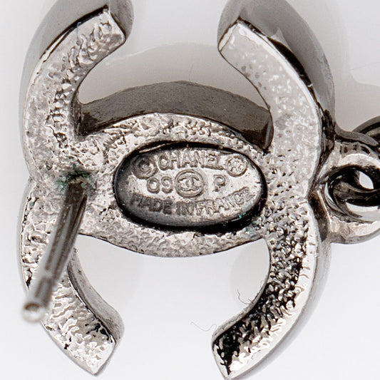 Chanel Crystal CC Bead Drop Earrings (SHF-UM6W64)