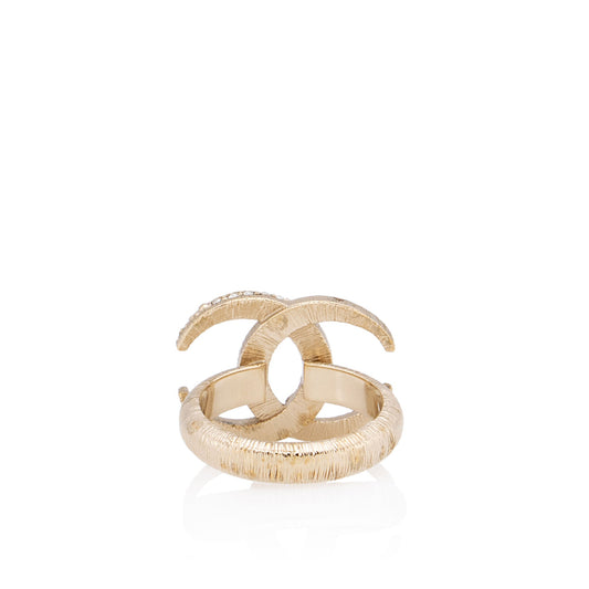 Chanel Crystal CC Ring - Size 6 1/2