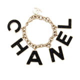 Chanel Crystal Logo Charm Bracelet