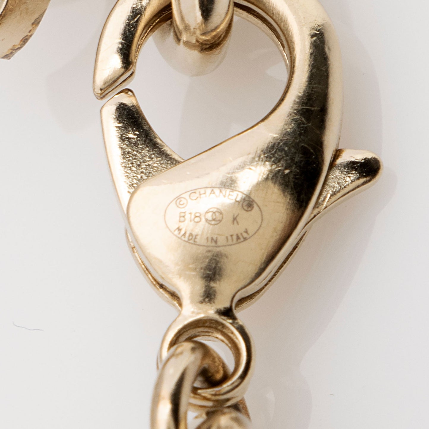 Chanel Crystal Logo Charm Bracelet