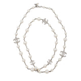 Chanel Crystal Pearl CC Long Necklace (SHF-oKOF4P)
