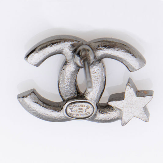 Chanel Crystal Star CC Stud Earrings (SHF-dkIPLL)