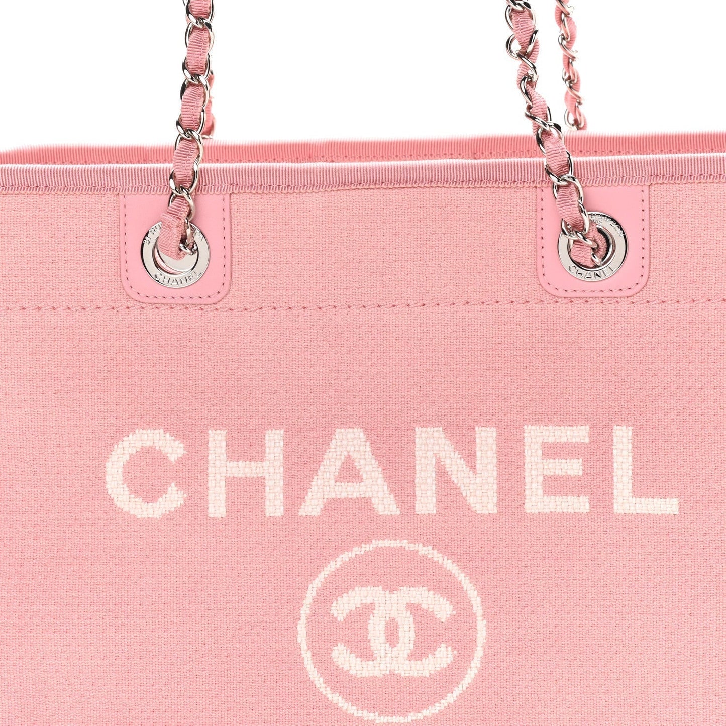 CHANEL DEAUVILLE MIXED FABRIC TOTE