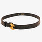 CHANEL INTERLOCKING CC LOGO BUCKLE LEATHER BELT