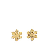 Chanel Gold Plated CC Snowflake Clip On Earrings (SHG-U8zrzv)