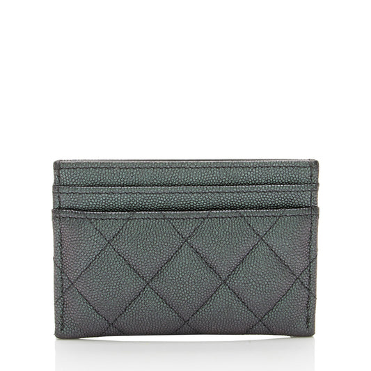Chanel Iridescent Caviar Leather CC Card Holder