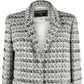 CHANEL SUBTLE SILVER THREAD TWEED BLAZER