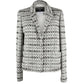 CHANEL SUBTLE SILVER THREAD TWEED BLAZER