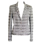 CHANEL SUBTLE SILVER THREAD TWEED BLAZER