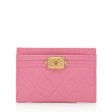 Chanel Lambskin Boy Card Holder (SHF-xyoKJV)