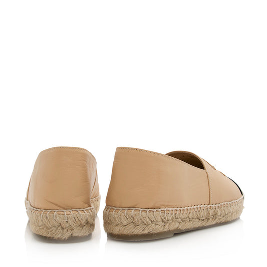 Chanel Lambskin CC Espadrilles - Size 9 / 39 (SHF-21440)