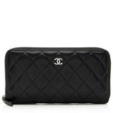 Chanel Lambskin CC Zip Around Wallet (SHF-20789)