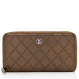 Chanel Metallic Lambskin CC Zip Around Wallet (SHF-20961)