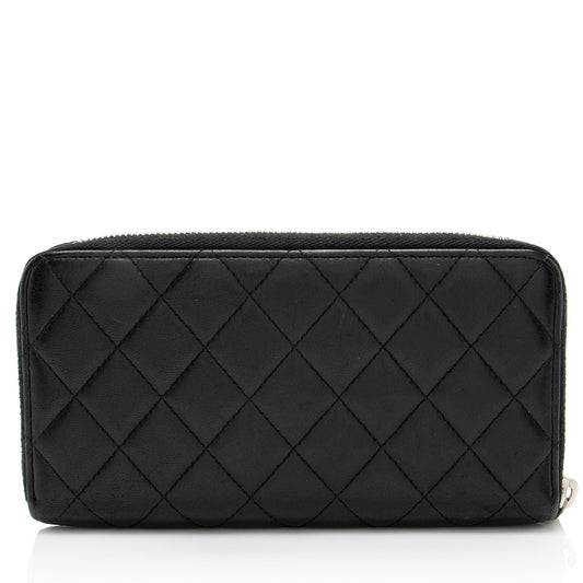 Chanel Lambskin CC Zip Around Wallet