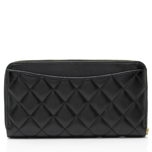 Chanel Lambskin CC Zip Around Wallet