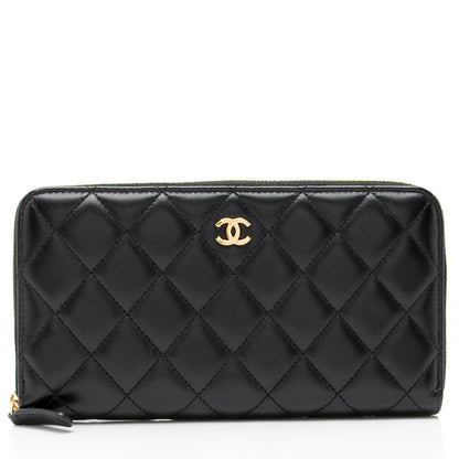 Chanel Lambskin CC Zip Around Wallet