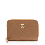 Chanel Lambskin CC Zip Around Coin Purse