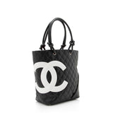 Chanel Lambskin Ligne Cambon Medium Tote (SHF-21669)
