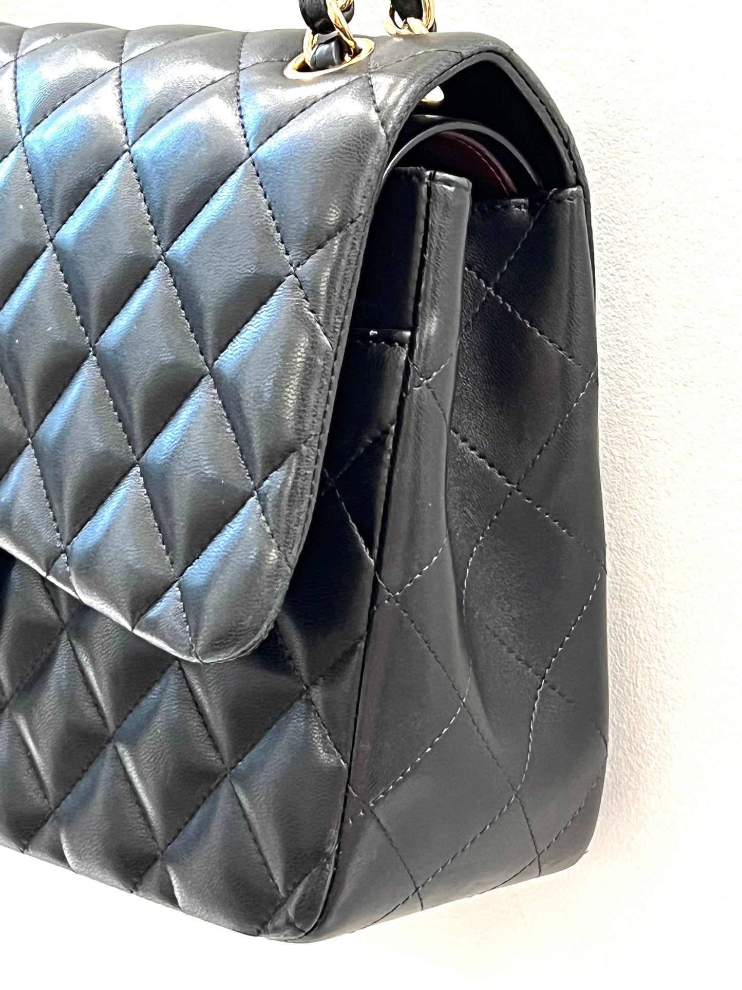 CHL -  QUILTED LAMBSKIN DOUBLE FLAP JUMBO BAG