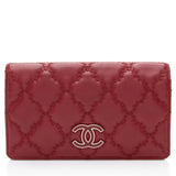 Chanel Leather Double Stitch CC Hamptons Yen Wallet