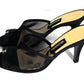 CHANEL MESH GROSGRAIN CC HEELED MULES