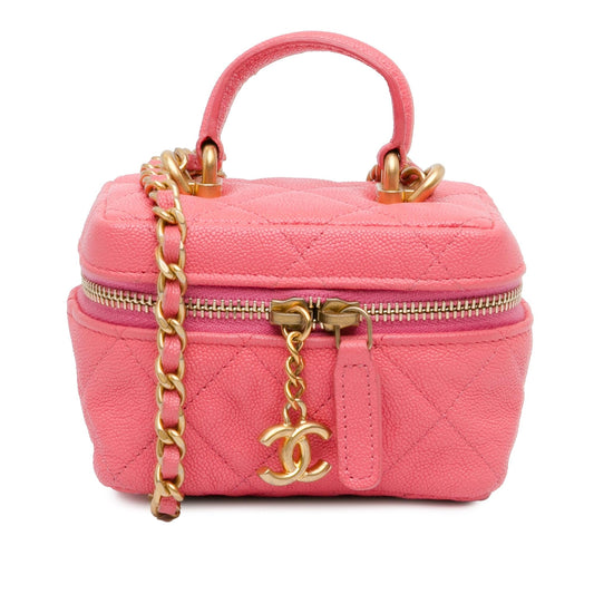 Chanel Micro Caviar Chain Vanity Bag (SHG-sZoV4N)