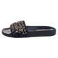 CHANEL TROPICONIC ICONIC GOLD LOGO CHAIN POOL SLIDES