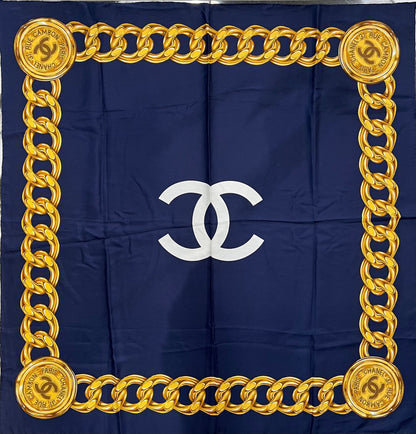 CHANEL PARIS 31 RUE CAMBON CC SILK SCARF