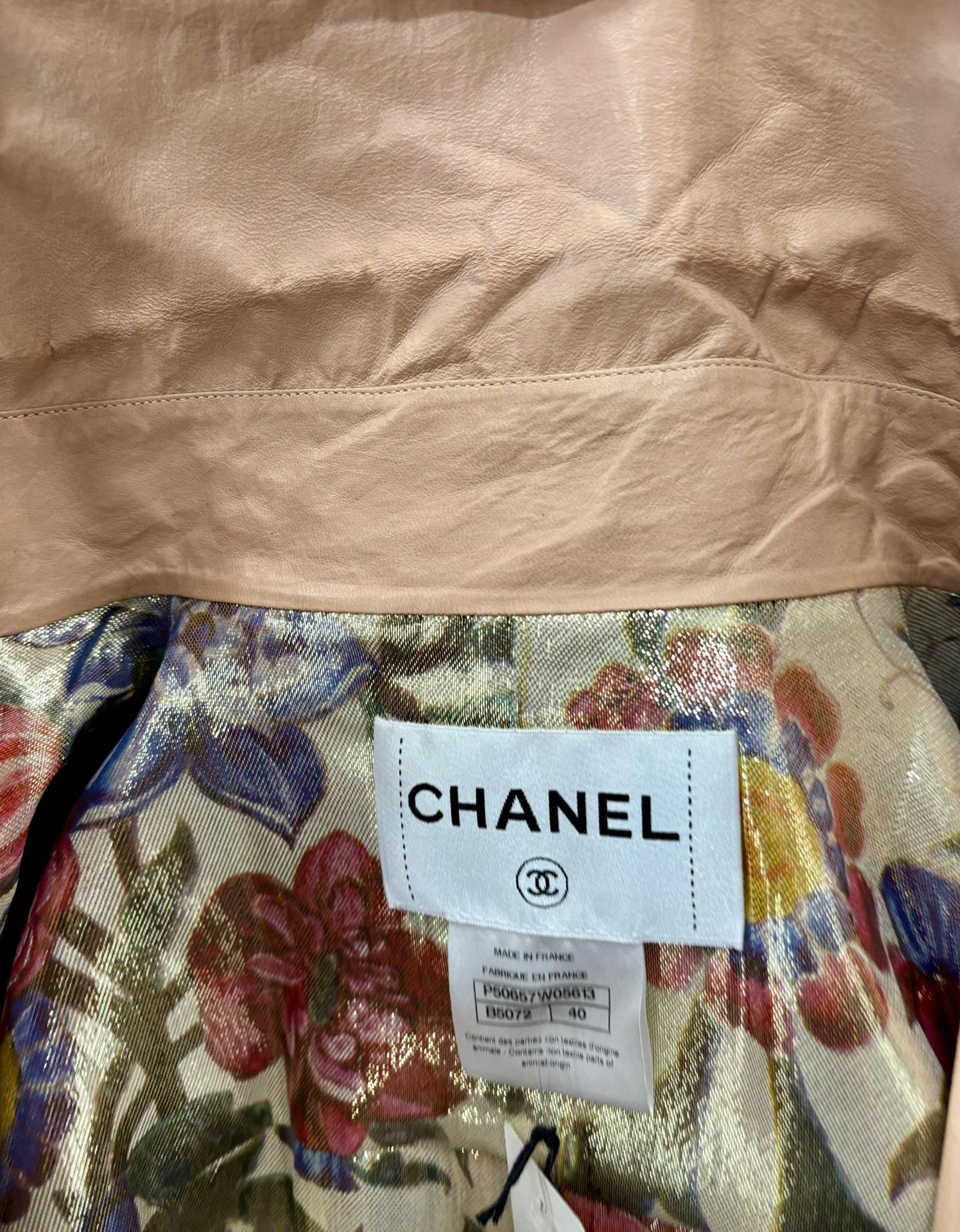 CHANEL 2015 PARIS-DUBAI LEATHER TRENCH COAT