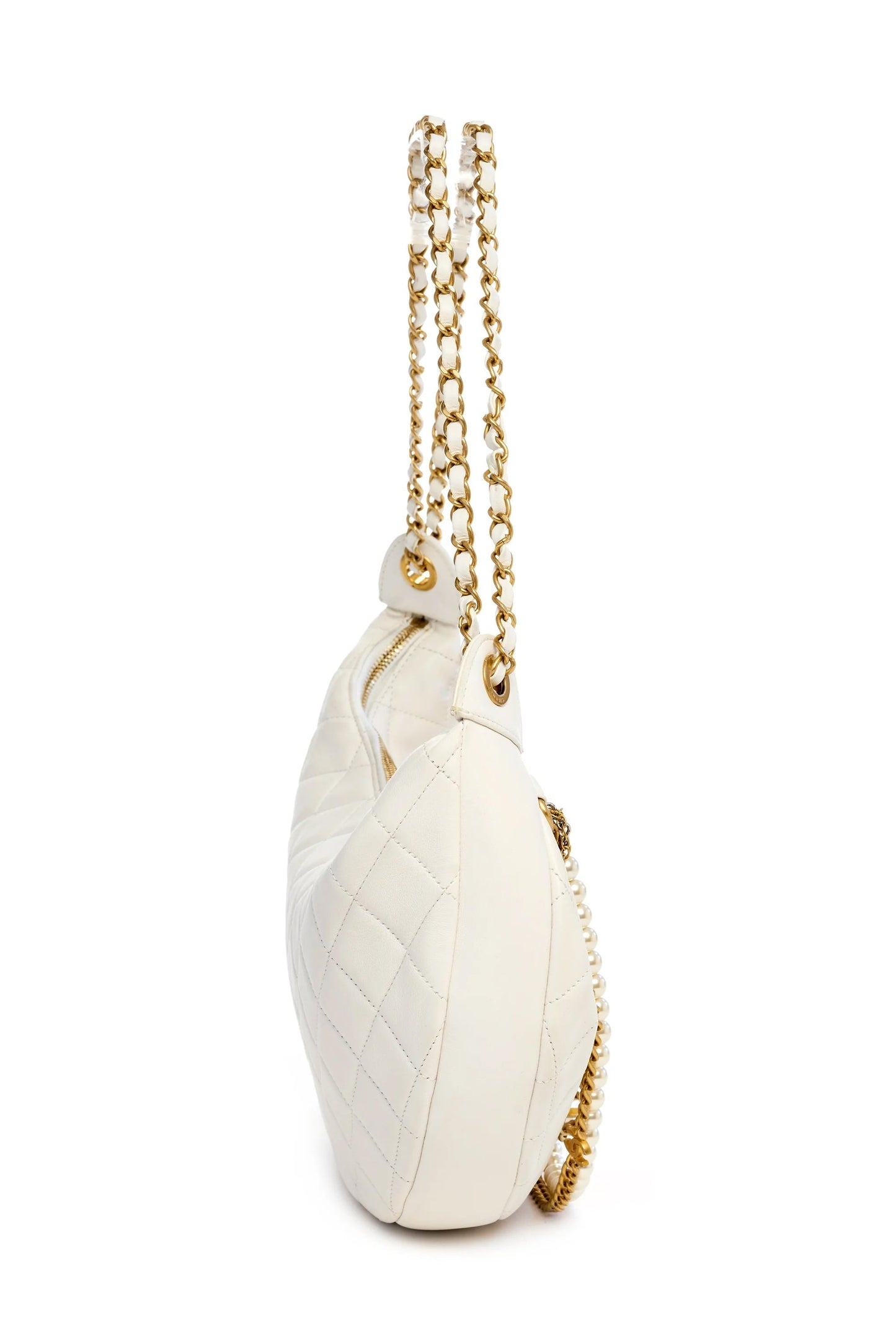 CHANEL PARIS NY ALL ABOUT CHAINS NAPPA LEATHER HOBO BAG