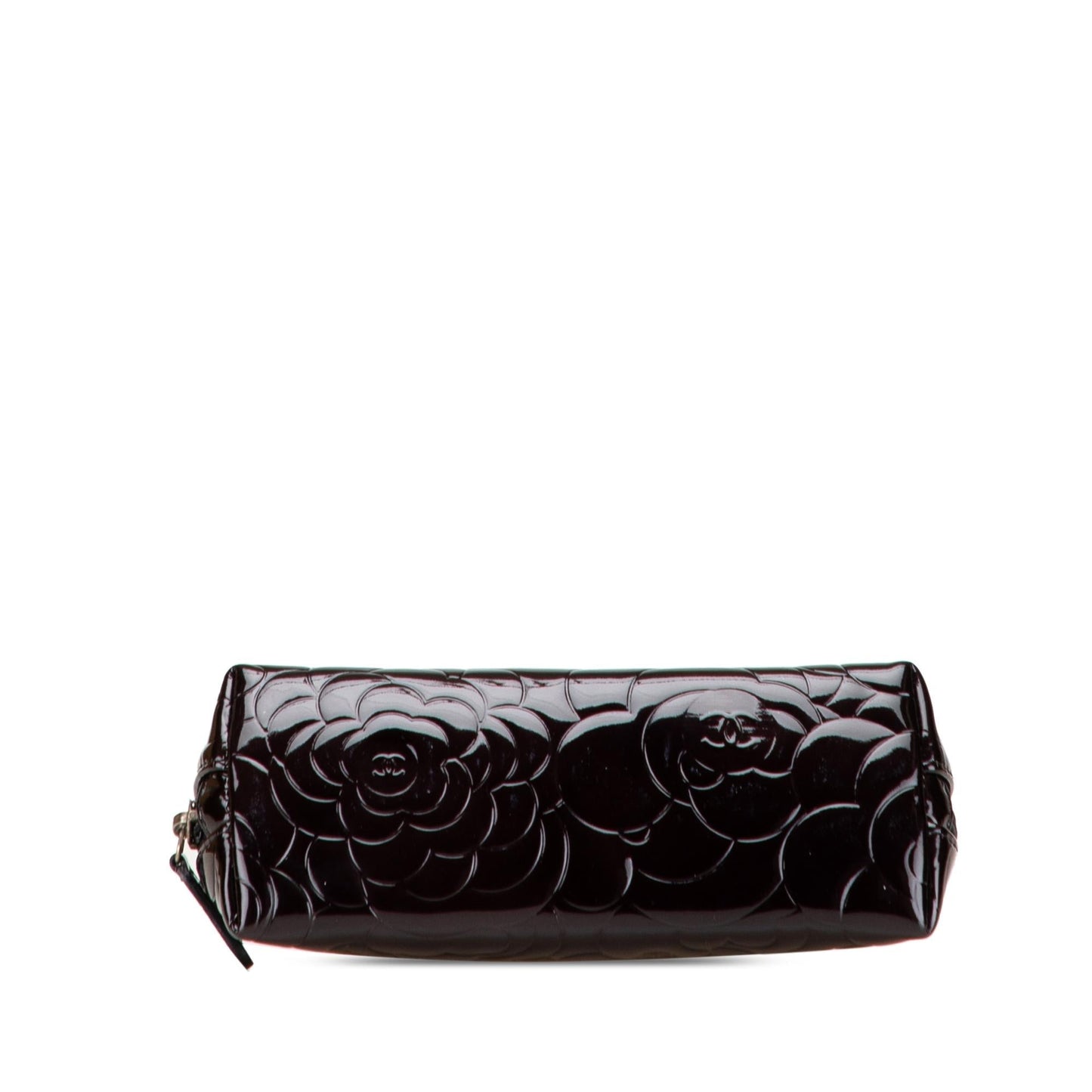 Chanel Patent Camellia Cosmetic Pouch
