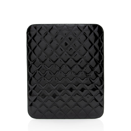 Chanel Patent Leather CC Brilliant iPad Case (SHF-erdd74)