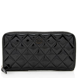 Chanel Patent Leather CC Zip Around Wallet (SHF-19124)