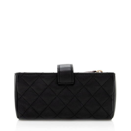 Chanel Quilted Lambskin CC O-Mini Phone Pouch (SHF-18690)
