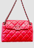 CHL -  CC QUILTED CALFSKIN LARGE FLAP BAG