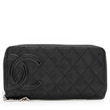 Chanel Quilted Lambskin Ligne Cambon Zip Wallet (SHF-20078)