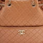 CHANEL QUILTED LAMBSKIN LEATHER CC LOCK DRAWSTRING BUCKET BAG