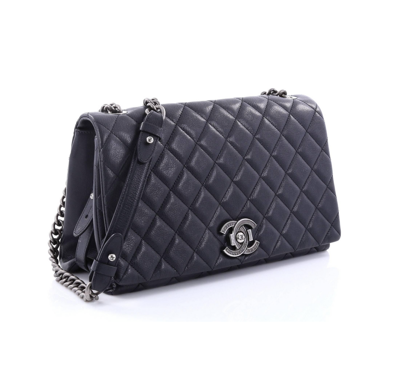 CHANEL City Rock Flap Bag Quilted Goatskin Medium