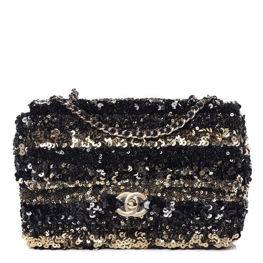 CHANEL Sequin Classic Mini Flap Bag