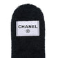 CHANEL CC SHEARLING SLIDE FLAT MULES