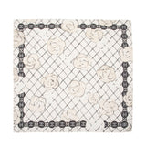 Chanel Silk Camellia CC Square Scarf (SHF-uNAJam)
