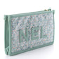 CHANEL TWEED LAMBSKIN  PVC POUCH CLUTCH BAG