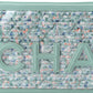 CHANEL TWEED LAMBSKIN  PVC POUCH CLUTCH BAG