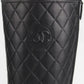 CHANEL CC QUILTED LEATHER KNEE HIGH RIDING BOOTS