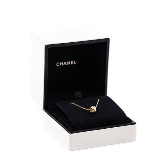 Chanel 18K Beige Gold Coco Crush Pendant Necklace