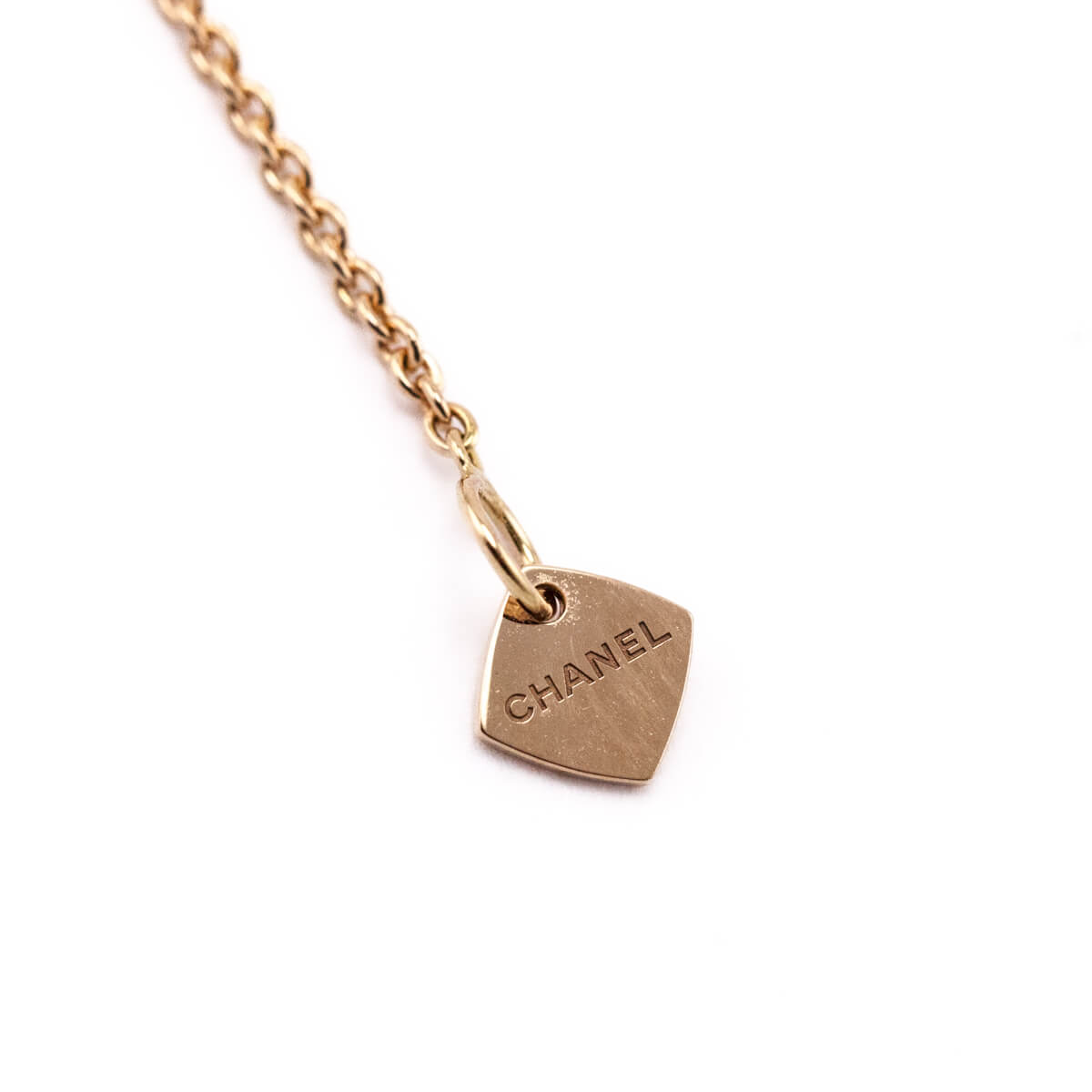 Chanel 18K Beige Gold Coco Crush Pendant Necklace