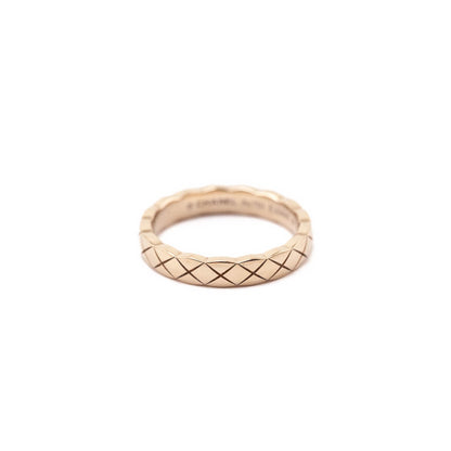 Chanel 18K Beige Gold Mini Coco Crush Ring Size 4.5