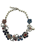 Chanel Bee, Bow & Flower Enamel & Crystal Choker Necklace