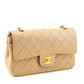 Chanel Beige Lambskin Quilted Medium Double Flap Bag